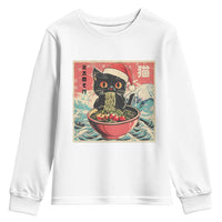 Cat Ramen Christmas Youth Sweatshirt Japanese Kawaii Retro Cats Manga - Wonder Print Shop