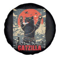 Catzilla Christmas Spare Tire Cover Japanese Cat Lover Kitty - Wonder Print Shop