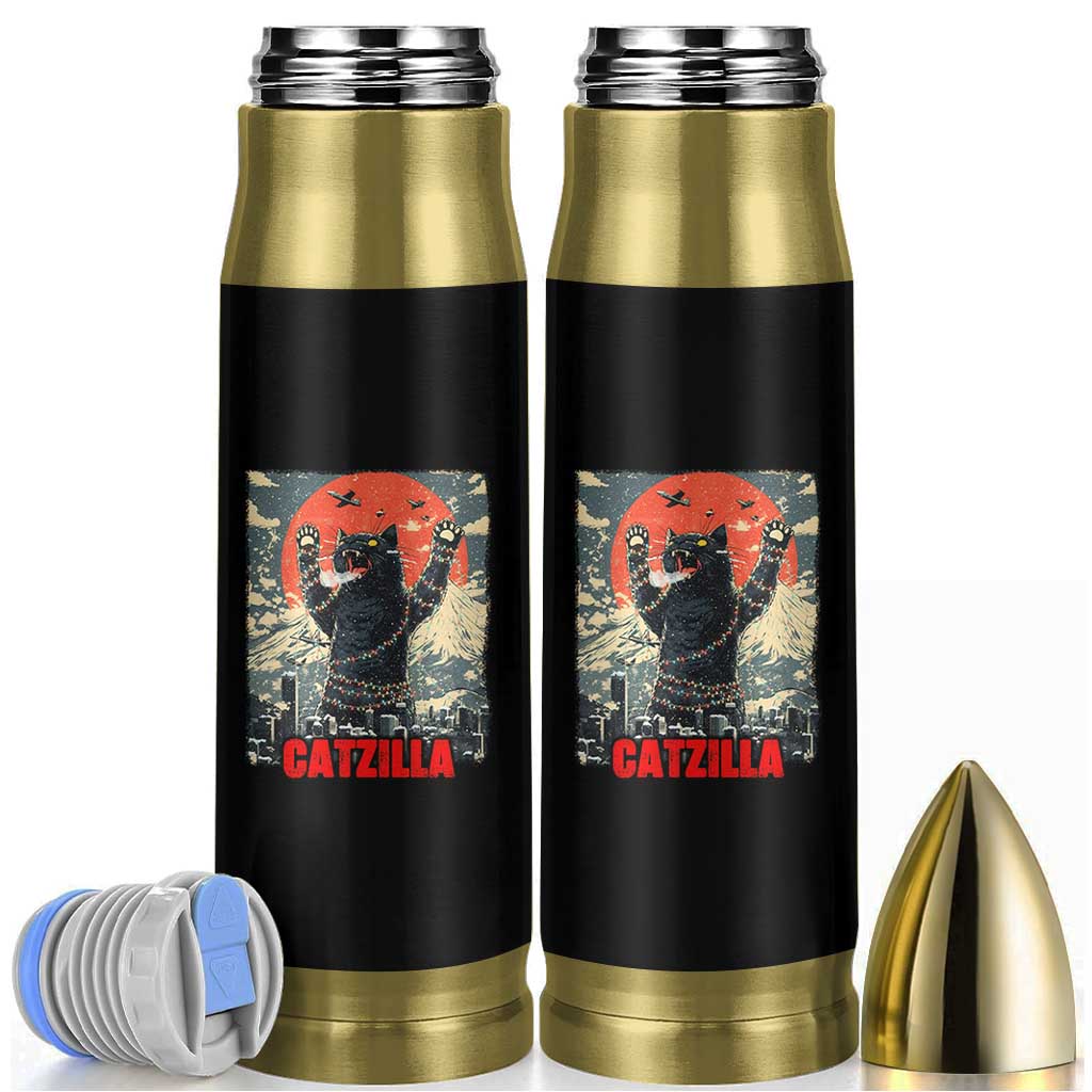 Catzilla Christmas Bullet Tumbler Japanese Cat Lover Kitty - Wonder Print Shop