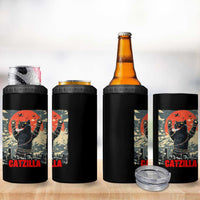 Catzilla Christmas 4 in 1 Can Cooler Tumbler Japanese Cat Lover Kitty - Wonder Print Shop
