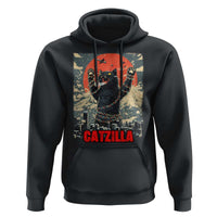 Catzilla Christmas Hoodie Japanese Cat Lover Kitty - Wonder Print Shop