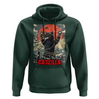 Catzilla Christmas Hoodie Japanese Cat Lover Kitty - Wonder Print Shop