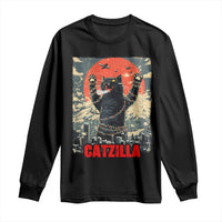 Catzilla Christmas Long Sleeve Shirt Japanese Cat Lover Kitty - Wonder Print Shop