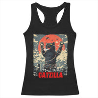 Catzilla Christmas Racerback Tank Top Japanese Cat Lover Kitty - Wonder Print Shop