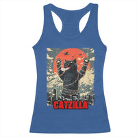 Catzilla Christmas Racerback Tank Top Japanese Cat Lover Kitty - Wonder Print Shop