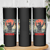 Catzilla Christmas Skinny Tumbler Japanese Cat Lover Kitty - Wonder Print Shop