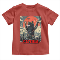Catzilla Christmas Toddler T Shirt Japanese Cat Lover Kitty - Wonder Print Shop