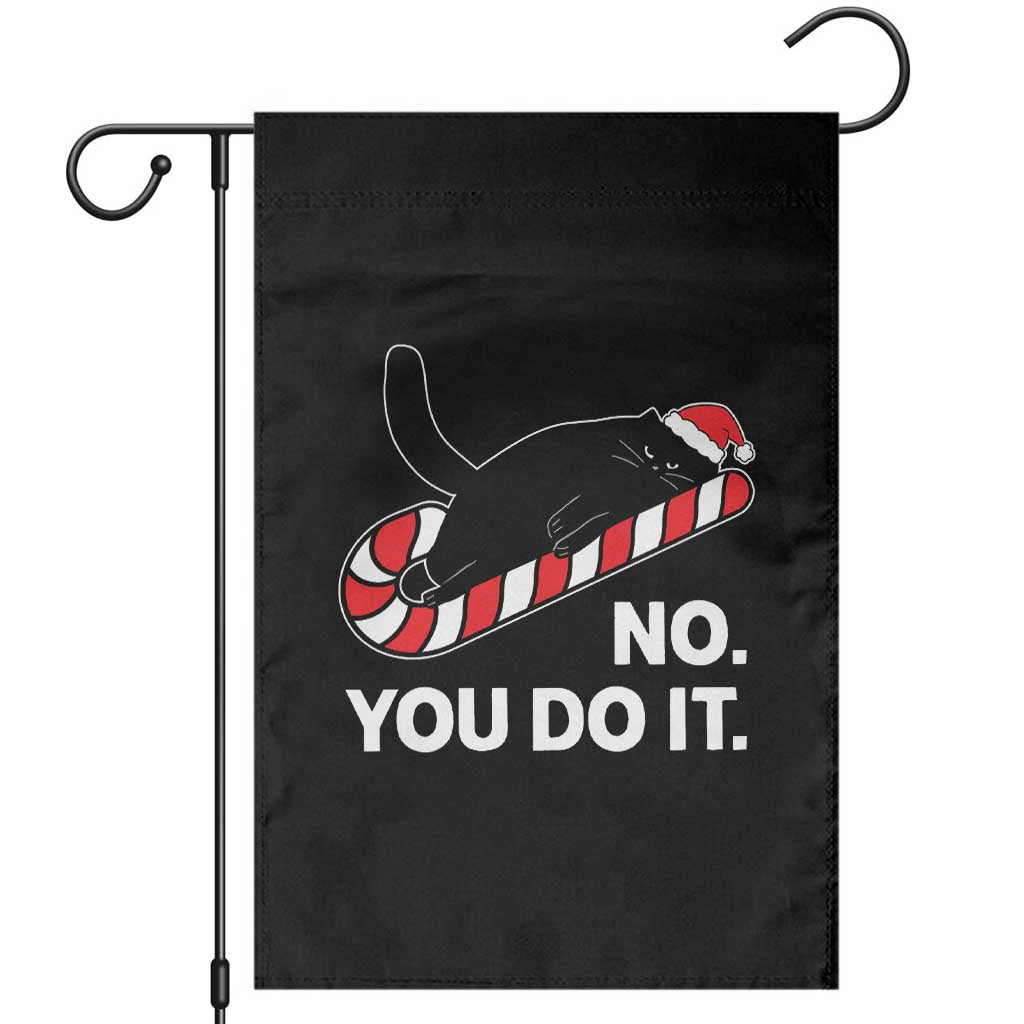 Funny Lazy Cat Christmas Garden Flag No You Do It - Wonder Print Shop