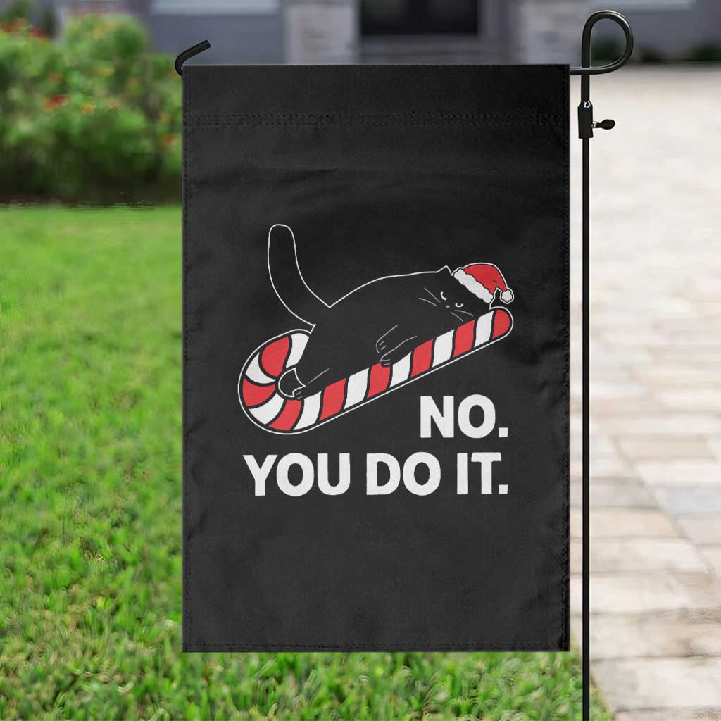 Funny Lazy Cat Christmas Garden Flag No You Do It - Wonder Print Shop