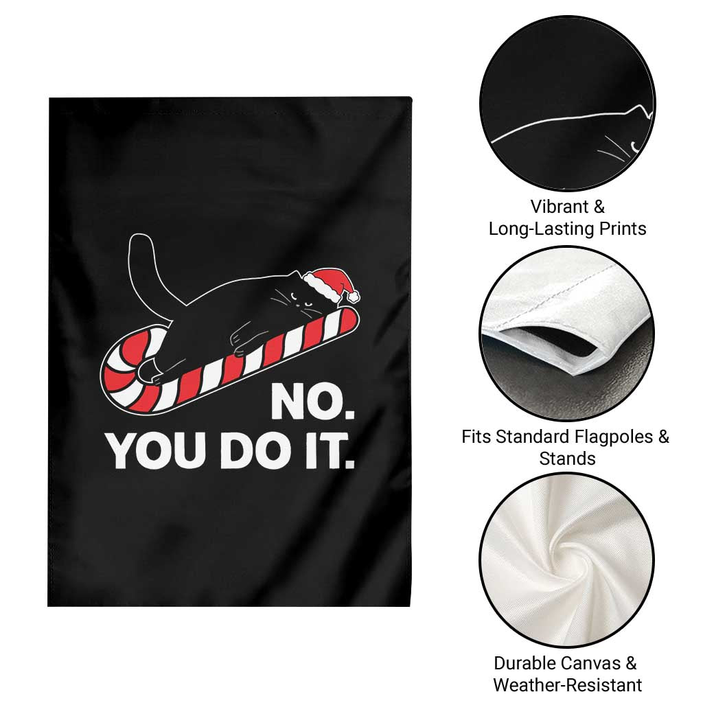 Funny Lazy Cat Christmas Garden Flag No You Do It - Wonder Print Shop