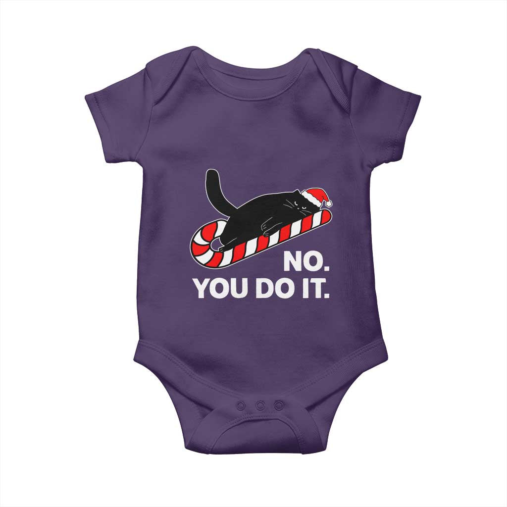 Funny Lazy Cat Christmas Baby Onesie No You Do It - Wonder Print Shop