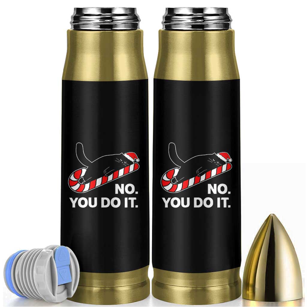 Funny Lazy Cat Christmas Bullet Tumbler No You Do It - Wonder Print Shop