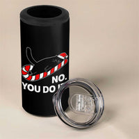 Funny Lazy Cat Christmas 4 in 1 Can Cooler Tumbler No You Do It - Wonder Print Shop