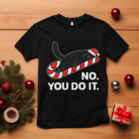 Funny Lazy Cat Christmas T Shirt No You Do It - Wonder Print Shop