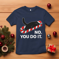 Funny Lazy Cat Christmas T Shirt No You Do It - Wonder Print Shop