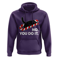 Funny Lazy Cat Christmas Hoodie No You Do It - Wonder Print Shop