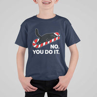 Funny Lazy Cat Christmas T Shirt For Kid No You Do It - Wonder Print Shop