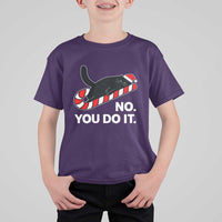 Funny Lazy Cat Christmas T Shirt For Kid No You Do It - Wonder Print Shop