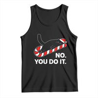 Funny Lazy Cat Christmas Tank Top No You Do It - Wonder Print Shop