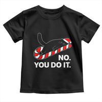 Funny Lazy Cat Christmas Toddler T Shirt No You Do It - Wonder Print Shop