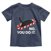 Funny Lazy Cat Christmas Toddler T Shirt No You Do It - Wonder Print Shop