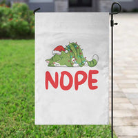 Funny Lazy Cat Christmas Garden Flag Nope Not Today - Wonder Print Shop