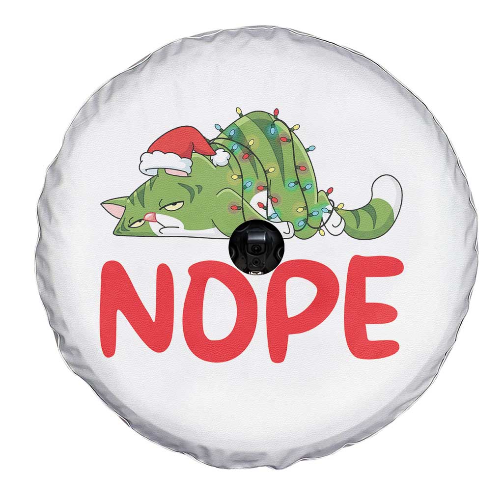 Funny Lazy Cat Christmas Spare Tire Cover Nope Not Today - Wonder Print Shop