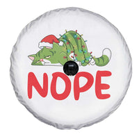 Funny Lazy Cat Christmas Spare Tire Cover Nope Not Today - Wonder Print Shop