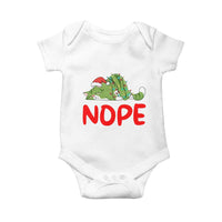 Funny Lazy Cat Christmas Baby Onesie Nope Not Today - Wonder Print Shop