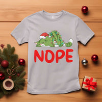 Funny Lazy Cat Christmas T Shirt Nope Not Today - Wonder Print Shop