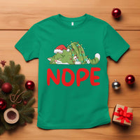 Funny Lazy Cat Christmas T Shirt Nope Not Today - Wonder Print Shop