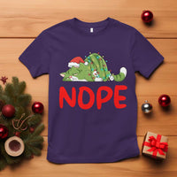 Funny Lazy Cat Christmas T Shirt Nope Not Today - Wonder Print Shop