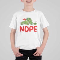 Funny Lazy Cat Christmas T Shirt For Kid Nope Not Today - Wonder Print Shop