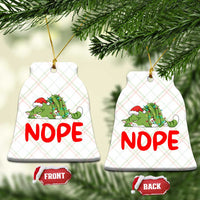 Funny Lazy Cat Christmas Ceramic Ornament Nope Not Today - Wonder Print Shop