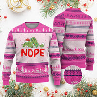 Funny Lazy Cat Xmas Ugly Christmas Sweater Nope Not Today - Wonder Print Shop