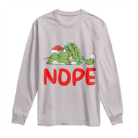 Funny Lazy Cat Christmas Long Sleeve Shirt Nope Not Today - Wonder Print Shop