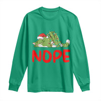 Funny Lazy Cat Christmas Long Sleeve Shirt Nope Not Today - Wonder Print Shop