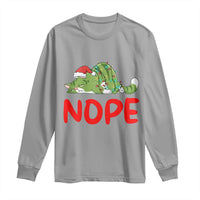 Funny Lazy Cat Christmas Long Sleeve Shirt Nope Not Today - Wonder Print Shop