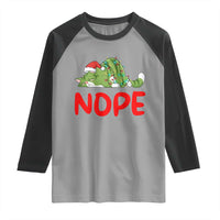 Funny Lazy Cat Christmas Raglan Shirt Nope Not Today - Wonder Print Shop