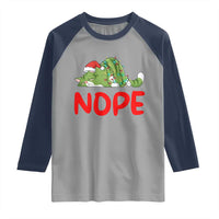 Funny Lazy Cat Christmas Raglan Shirt Nope Not Today - Wonder Print Shop