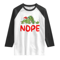 Funny Lazy Cat Christmas Raglan Shirt Nope Not Today - Wonder Print Shop