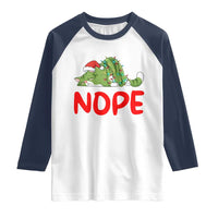 Funny Lazy Cat Christmas Raglan Shirt Nope Not Today - Wonder Print Shop
