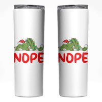 Funny Lazy Cat Christmas Skinny Tumbler Nope Not Today - Wonder Print Shop