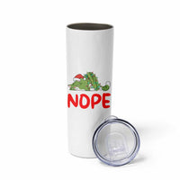 Funny Lazy Cat Christmas Skinny Tumbler Nope Not Today - Wonder Print Shop