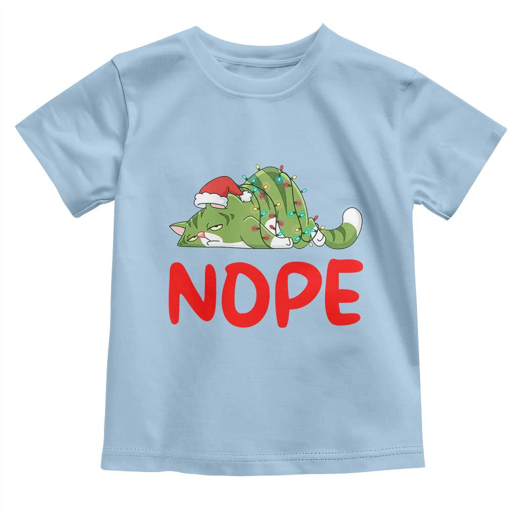 Funny Lazy Cat Christmas Toddler T Shirt Nope Not Today - Wonder Print Shop