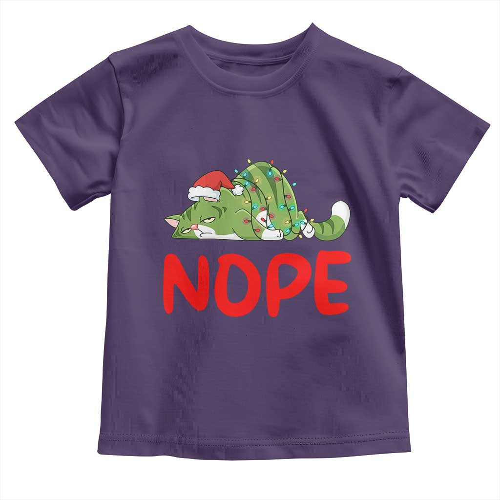 Funny Lazy Cat Christmas Toddler T Shirt Nope Not Today - Wonder Print Shop