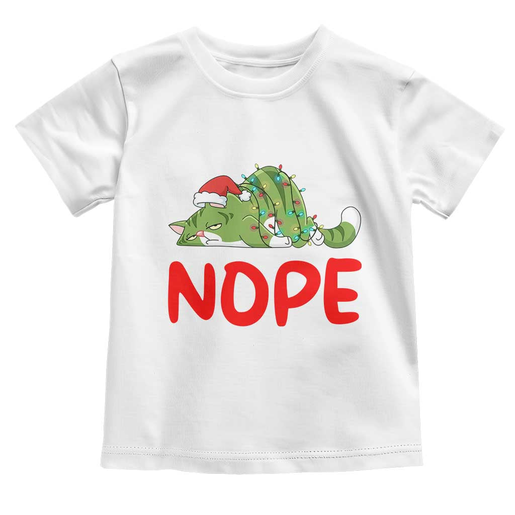Funny Lazy Cat Christmas Toddler T Shirt Nope Not Today - Wonder Print Shop