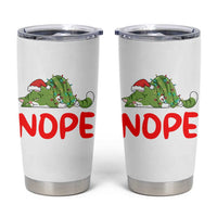 Funny Lazy Cat Christmas Tumbler Cup Nope Not Today - Wonder Print Shop