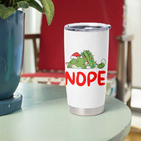 Funny Lazy Cat Christmas Tumbler Cup Nope Not Today - Wonder Print Shop