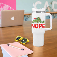 Funny Lazy Cat Christmas Tumbler With Handle Nope Not Today - Wonder Print Shop